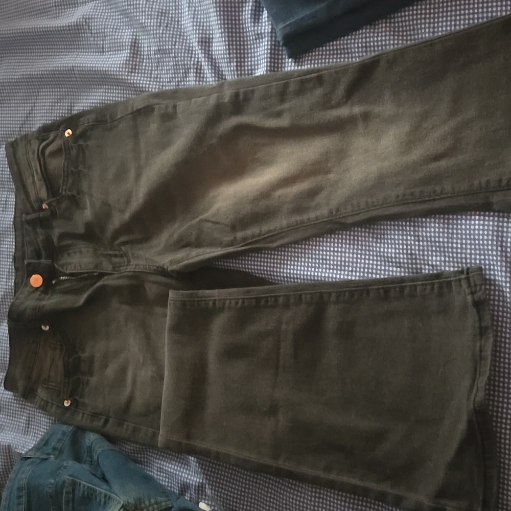 Womens Black Denim Flared Jeans- Size Medium